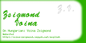 zsigmond voina business card